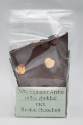 Hasselnöt & 74% Mörk Choklad
